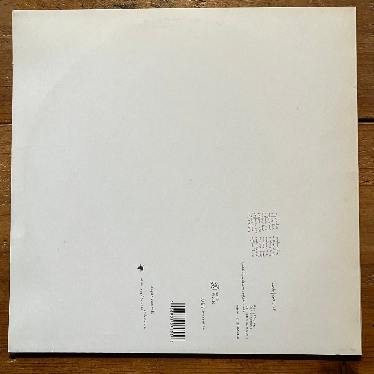 Bogdan Raczynski – MyLoveILove (LP) – pianola records Bogdan Raczynski – MyLoveILove (LP) – pianola records