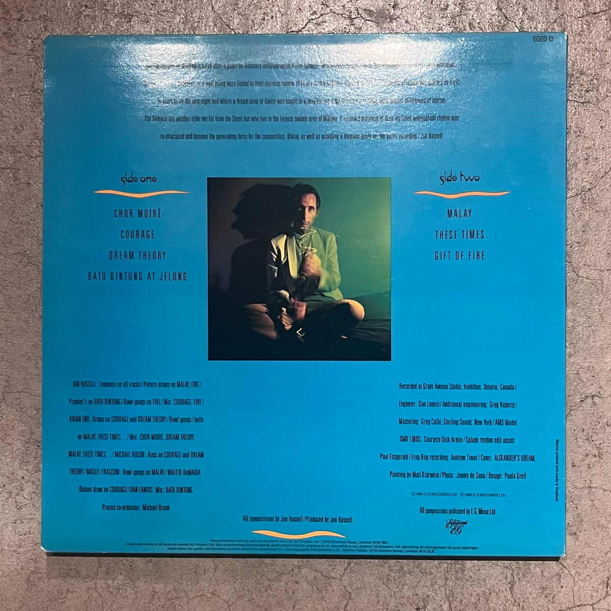 Jon Hassell – Dream Theory In Malaya (Fourth World Volume Two) (LP