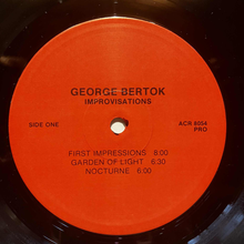 画像をギャラリービューアに読み込む, George Bertok - Improvisations (LP)