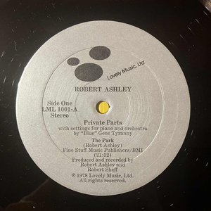 Robert Ashley - Private Parts (LP)